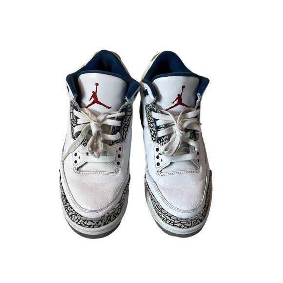 Nike Air Jordan Retro 3 White and True Blue 136064-104 2011 US Size 11 - Picture 2 of 6